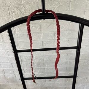 Tommy Hilfiger Woven Belt - Rich Burgundy